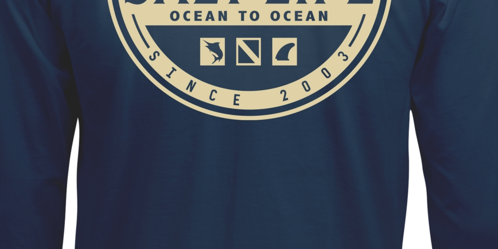 Salt Life Men's Ocean to Ocean Long Sleeve T-Shirt Blue Size Small