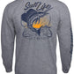 Salt Life Men's Golden Hour Logo Graphic Long Sleeve Pocket T-Shirt Gray