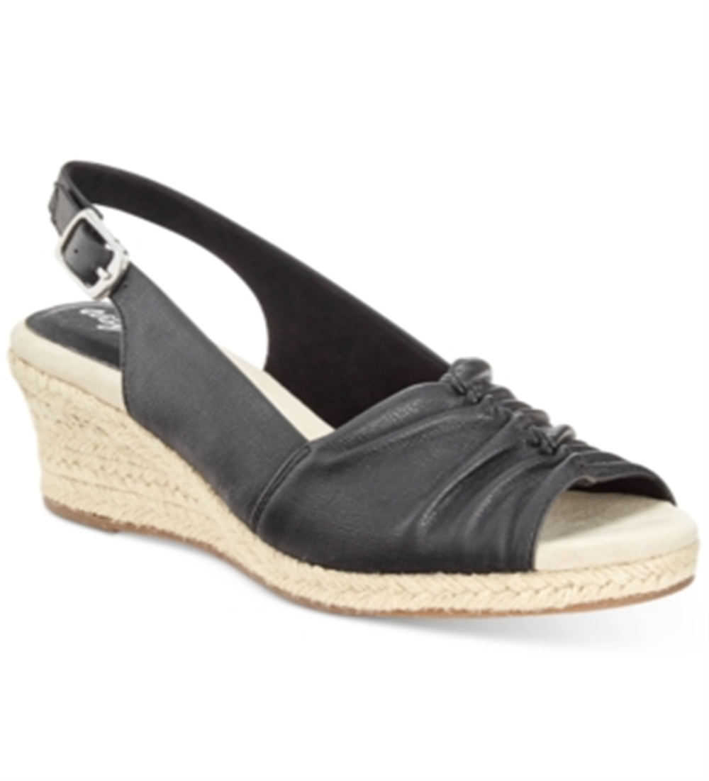 Easy Street Women's Kindly Sandals Shoes Black Size 7.5 W