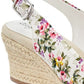 Easy Street Women's Kindly Espadrille Sandals White Size 9 WW