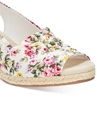 Easy Street Women's Kindly Espadrille Sandals White Size 9 WW