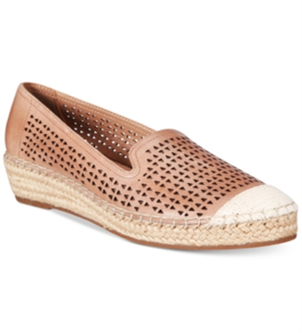 Bella Vita Women's Channing Cap Toe Espadrille Flats Brown Size 6.5 M
