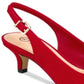 Bella Vita Women's Scarlett Slingback Pumps On Kitten Heel Red Size 9 W