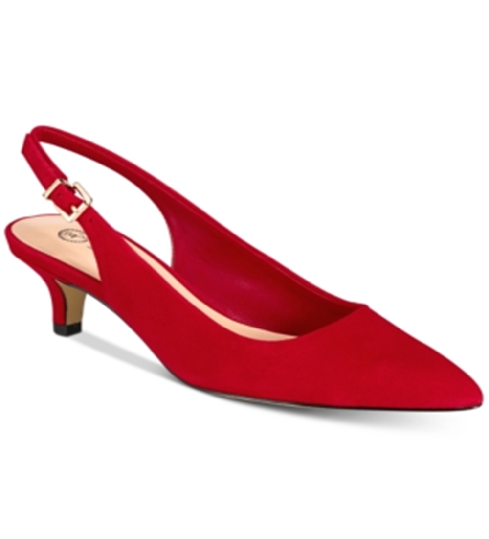 Bella Vita Women's Scarlett Slingback Pumps On Kitten Heel Red Size 9 W