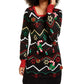 Hooked Up By IOT Women's Holiday Pullover Sweater Black Size Large