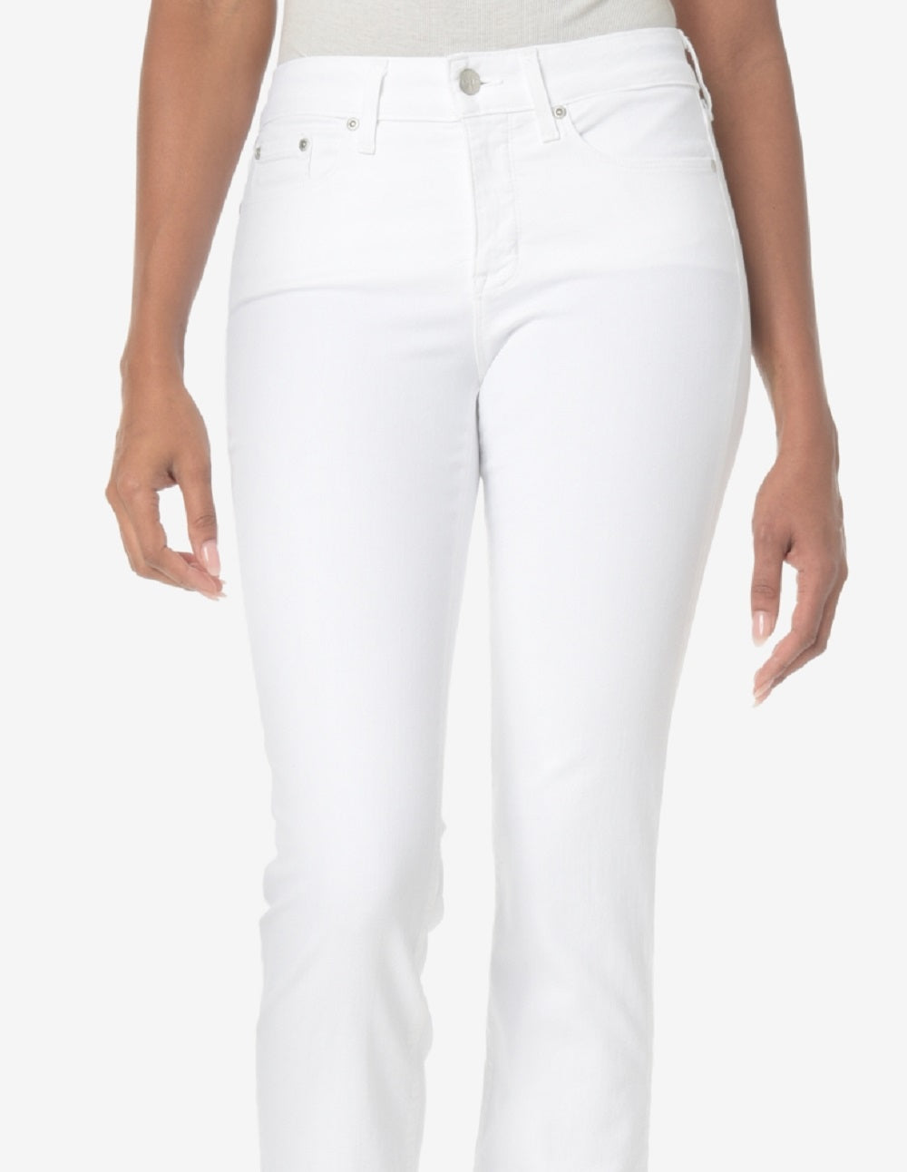 NYDJ Women's Marilyn Stretch Straight Jeans White Size 4