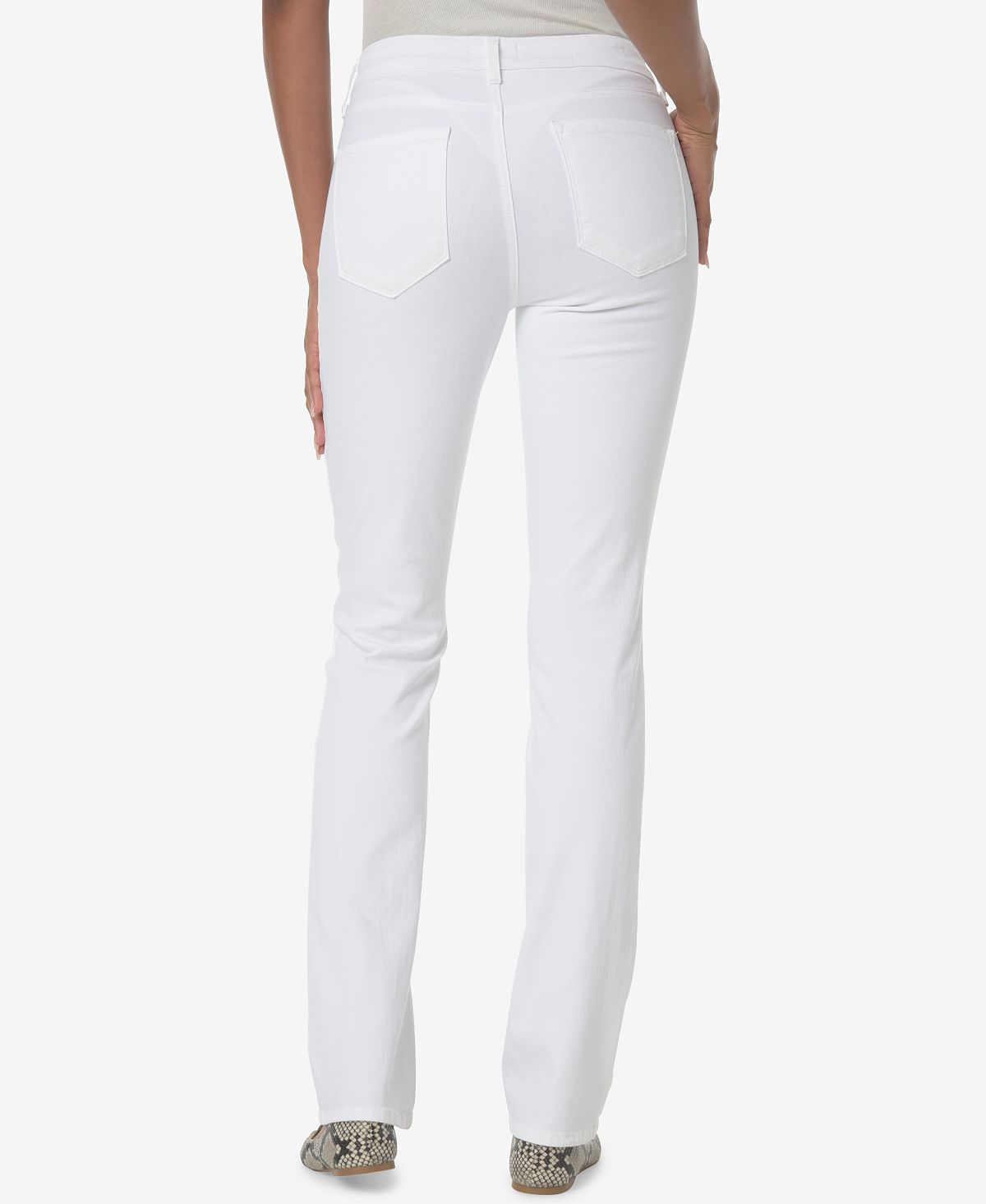 NYDJ Women's Marilyn Stretch Straight Jeans White Size 12