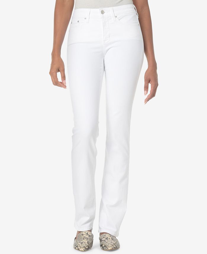 NYDJ Women's Marilyn Stretch Straight Jeans White Size 16