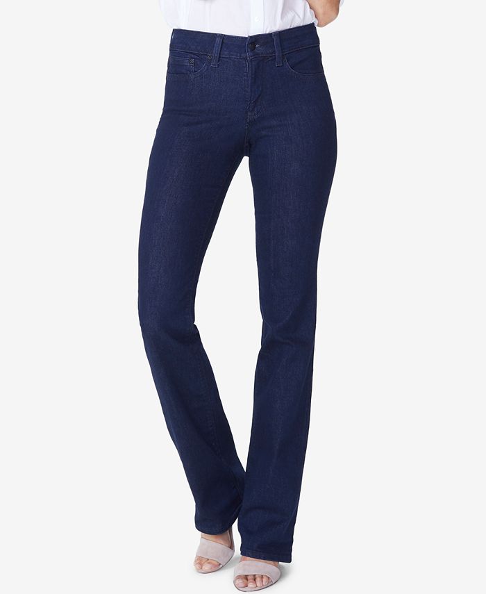 NYDJ Women's Barbara Tummy Control Bootcut Jeans Blue Size 4Petite