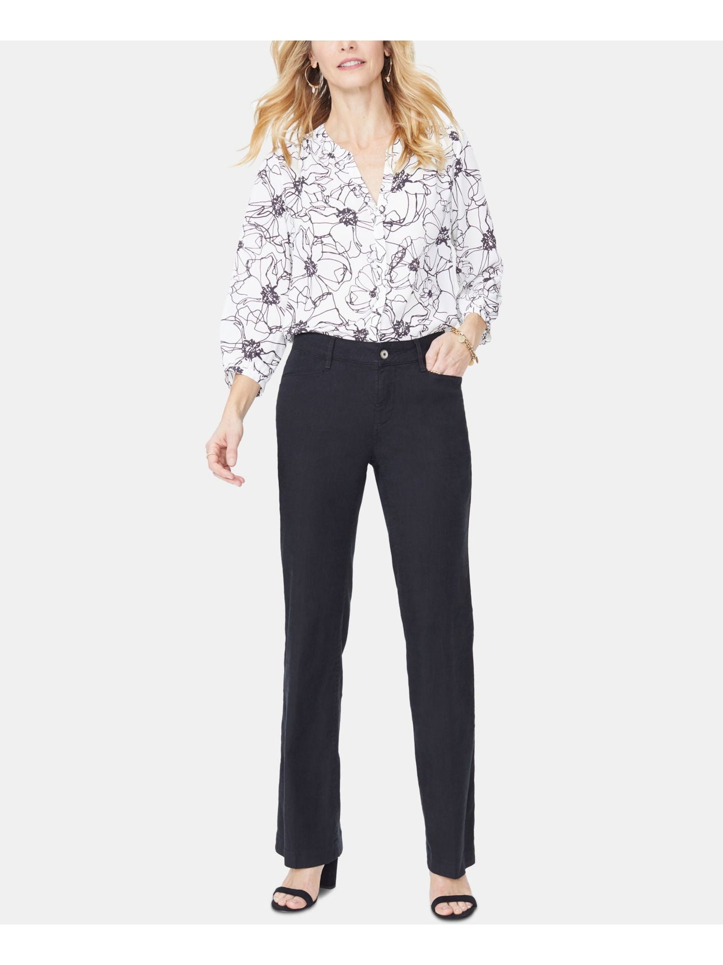 Nydj Women's Black Trouser Pants Size Medium