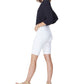NYDJ Women's Rolled Cuff Shorts White Size 8