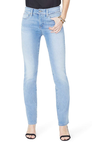 NYDJ Women's Marilyn Stretch Straight Leg Jeans Blue Size 10