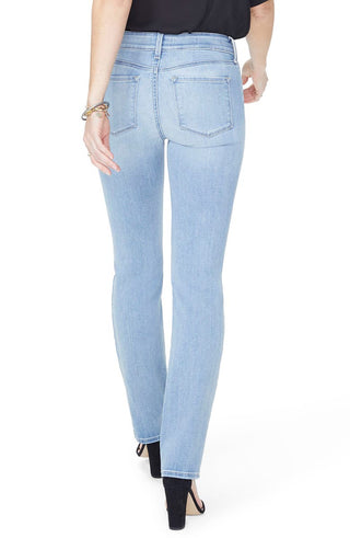 NYDJ Women's Marilyn High Waist Stretch Straight Leg Jeans Blue Size 16