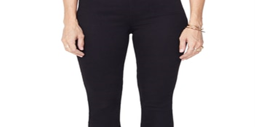 NYDJ Women's Skinny Ankle Pull on Jeans Black Size 12