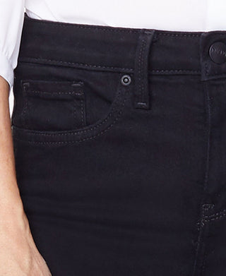 NYDJ Women's Sheri High Waist Slim Jeans Black Size 18