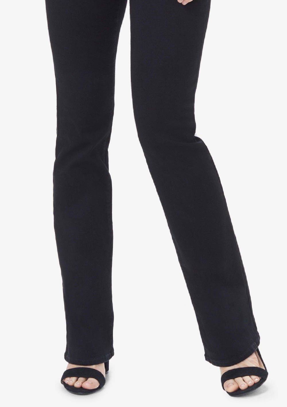 NYDJ Women's Barbara Tummy Control Bootcut Jeans Black Size 2Petite