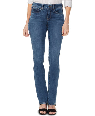 NYDJ Women's Marilyn Tummy Control Straight Leg Jeans Blue Size 12