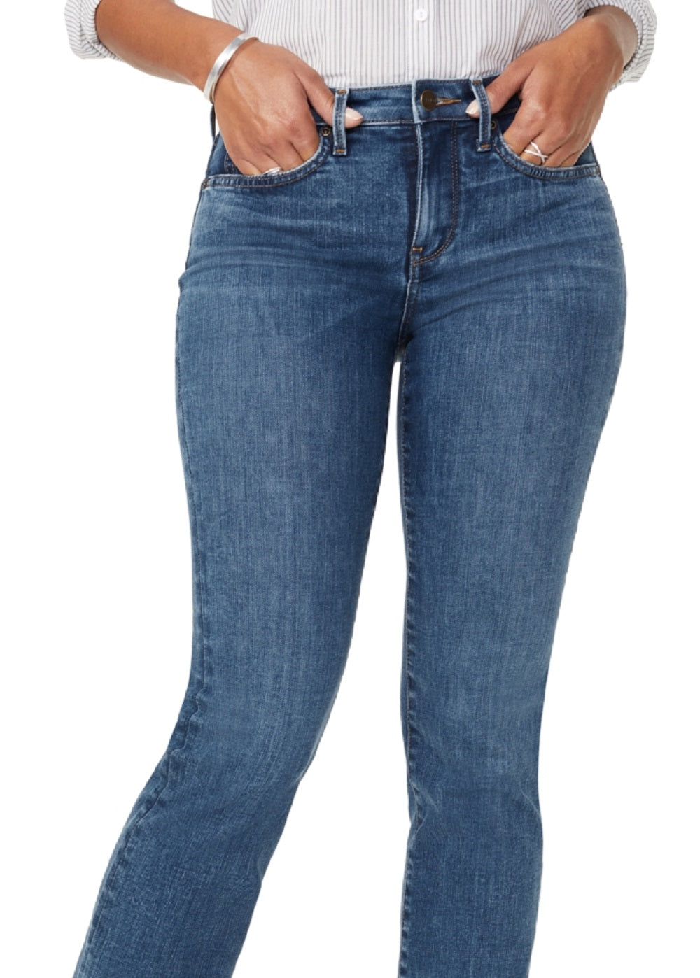 NYDJ Women's Barbara Tummy Control Bootcut Jeans Blue Size 0