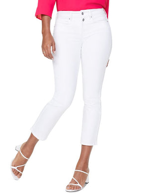NYDJ Women's Marilyn Ankle Straight Leg Jeans White Size 4
