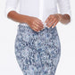 NYDJ Women's Sheri Animal Print Mid Rise Slim Jeans Blue Size 4