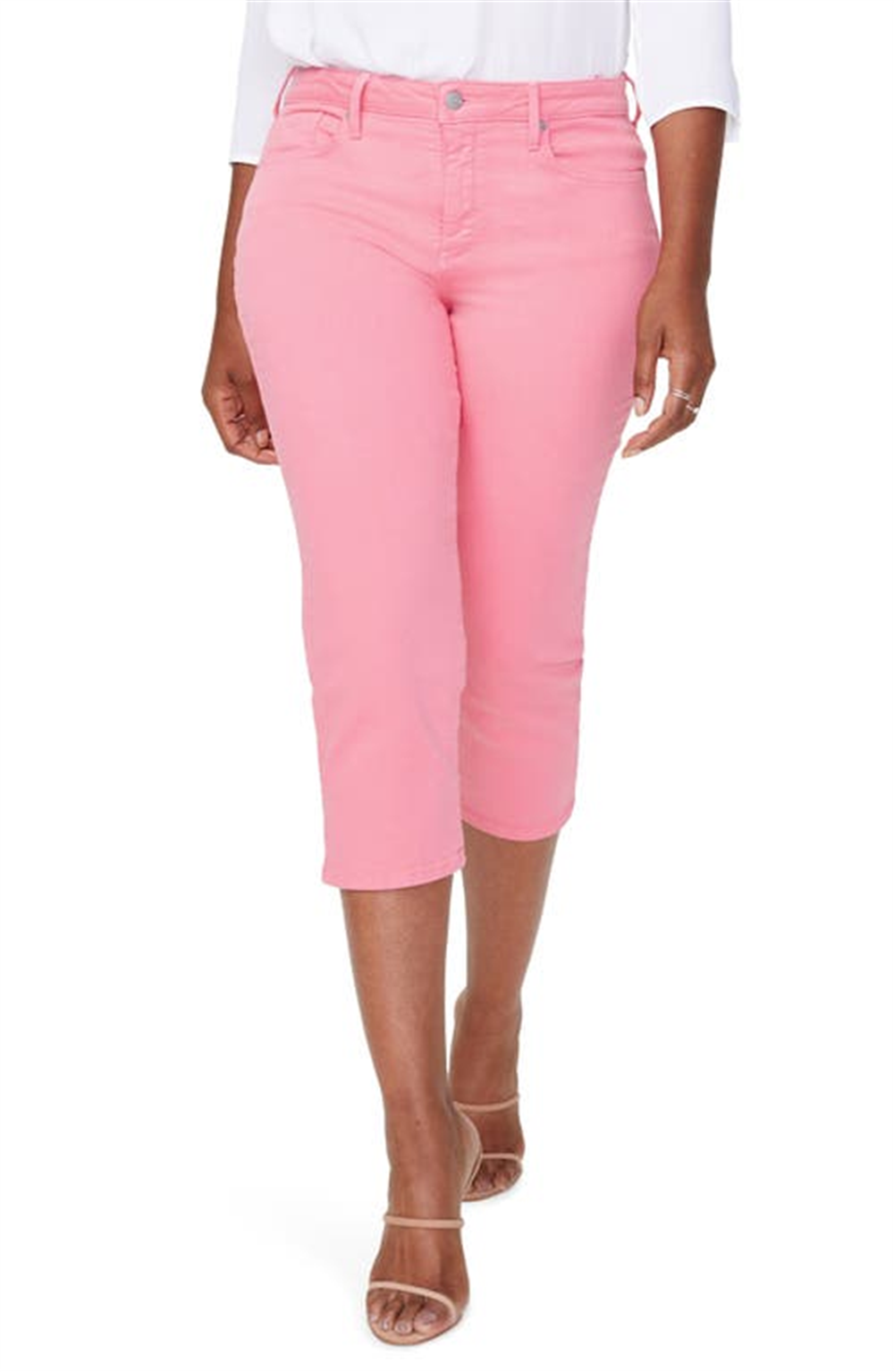 Curves 360 Nydj High Waist Pink Flamingo Crop Jeans - Size 6