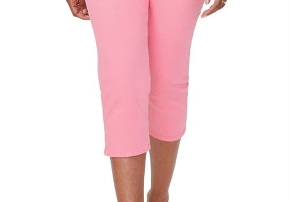 Curves 360 Nydj High Waist Pink Flamingo Crop Jeans - Size 6