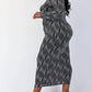 The Curve La - Plus Size Glitter Knit One Shoulder Dress With Cutout