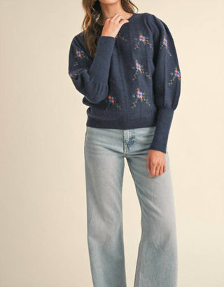 &Merci - Flower Embroidered Sweater