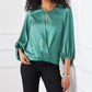Karen Kane - Keyhole Crossover Satin Top