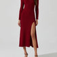 Astr - Long Sleeve Ribbed Sweater Dress