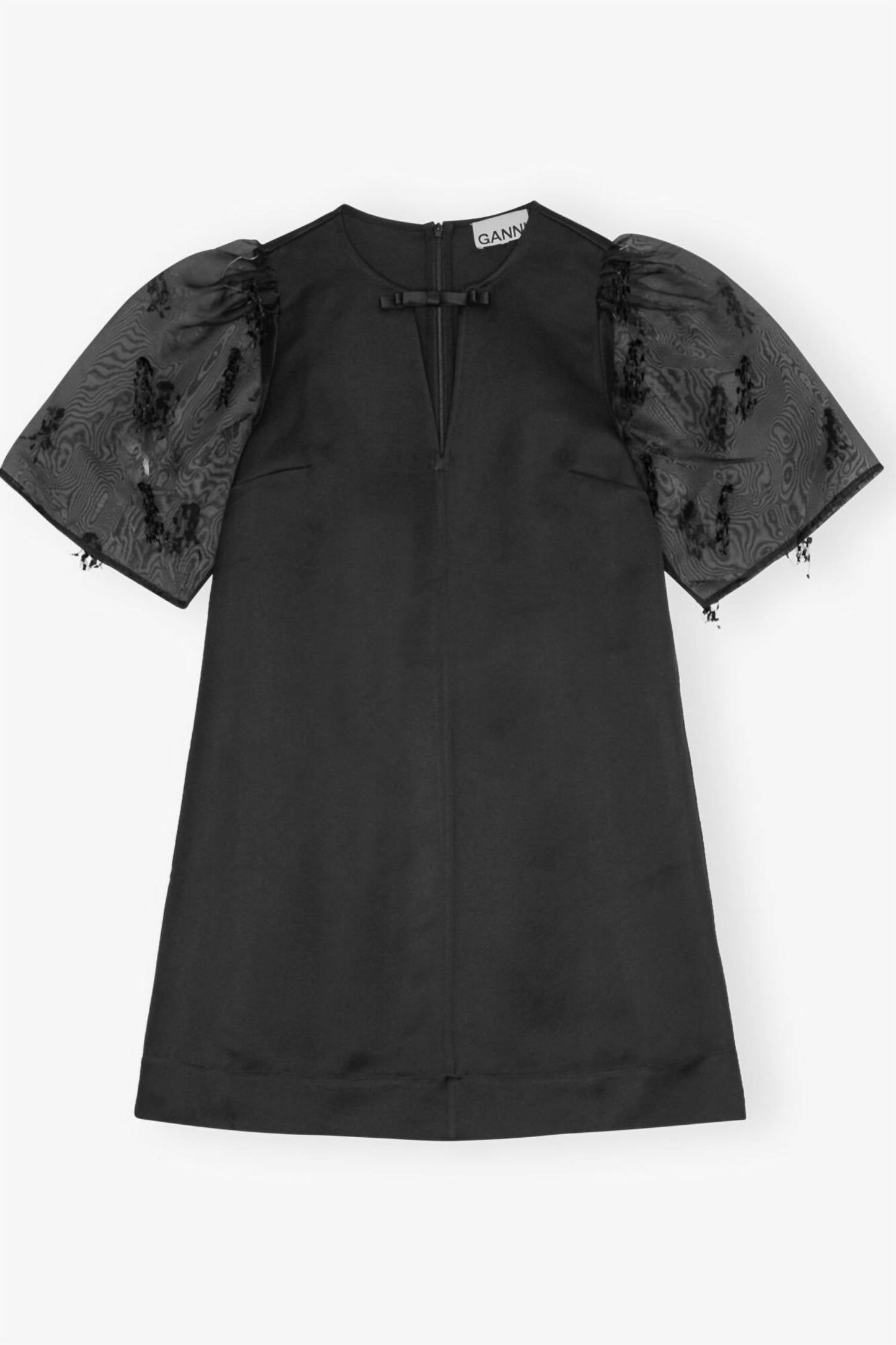 Ganni - Fringed Organza Mini Dress