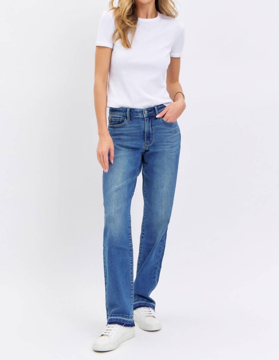 Judy Blue - Mid Rise Dad Jean With Release Hem