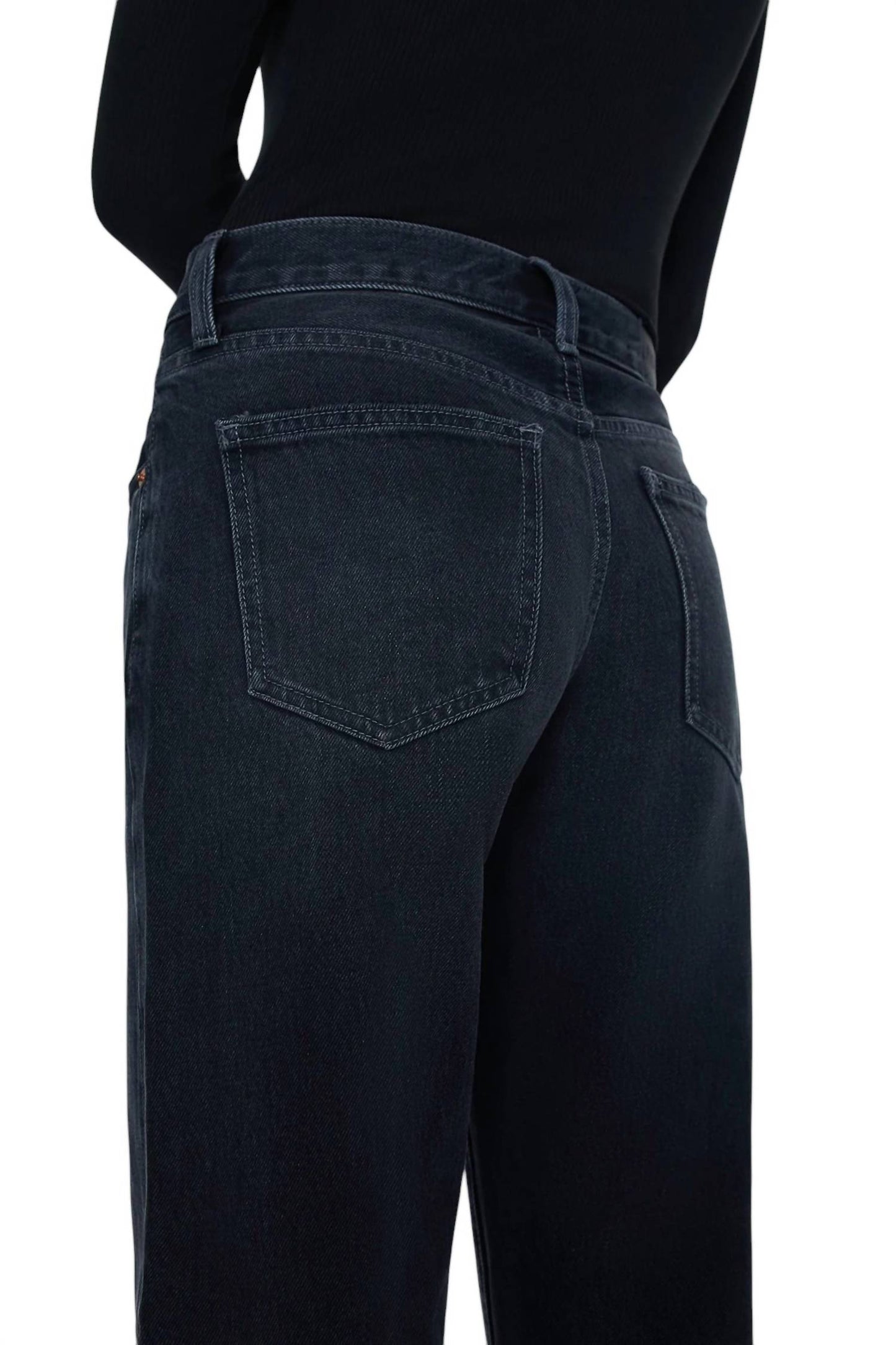 Pistola - Lexi Mid Rise Bowed Straight Jeans