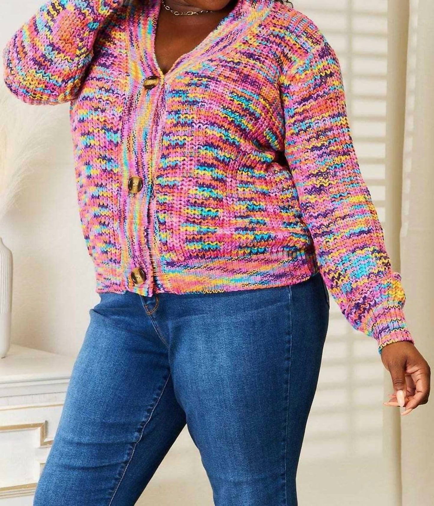Double Take - Elegant V-neck Cardigan