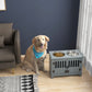 PawHut Large Elevated Dog Bowls with Storage Cabinet