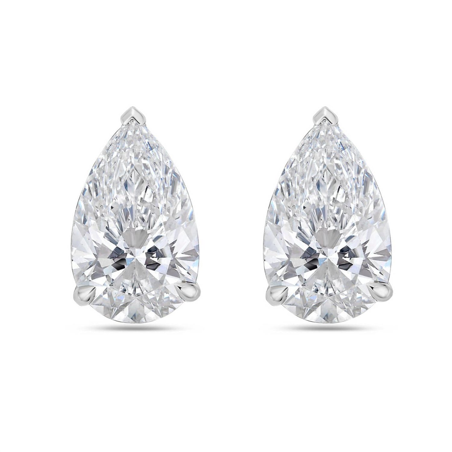 Diana M Jewels - 2.00 Cts Lab Grown Pear Cut Stud Earrings