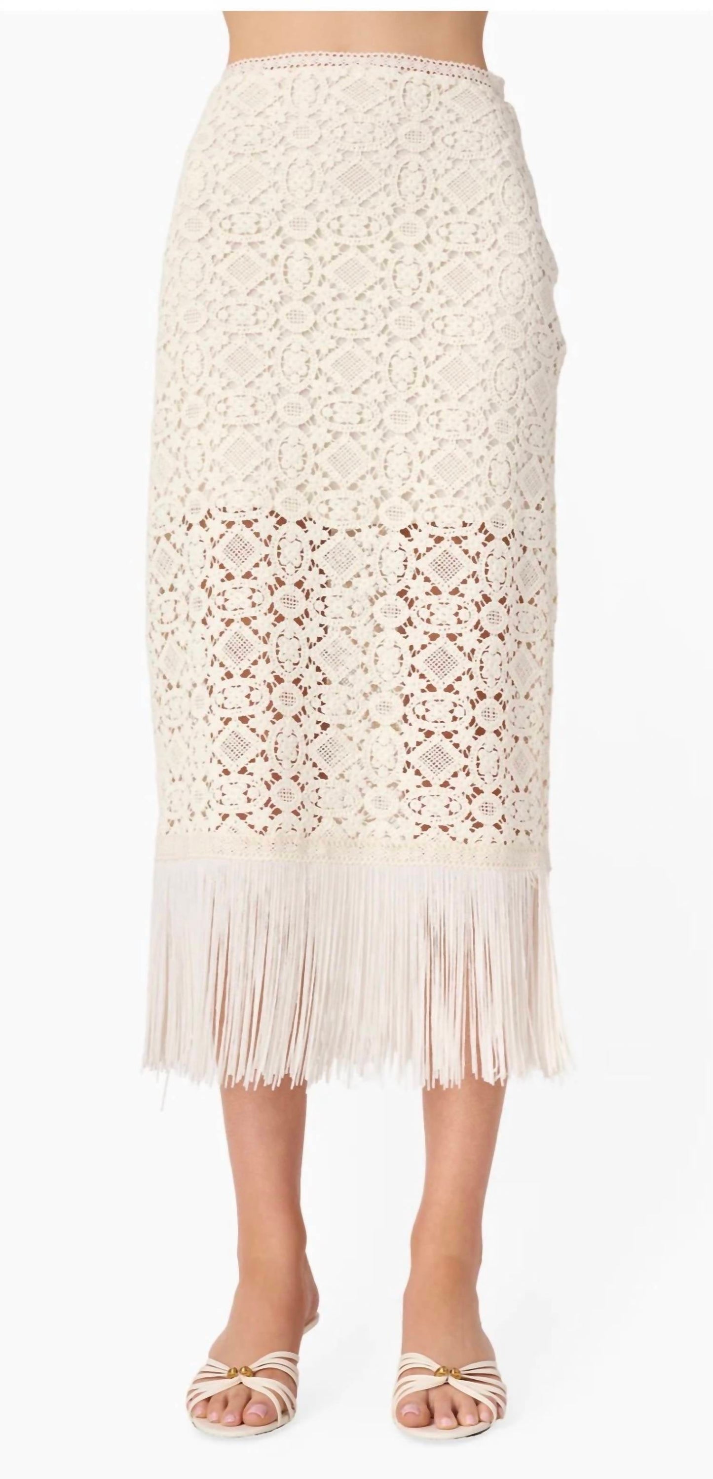 Cami Nyc - VENEZIA CROCHET MIDI SKIRT