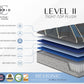 Restonic comfort care 14' hybrid mattress, individual pocketed coil mattress , medium comfort