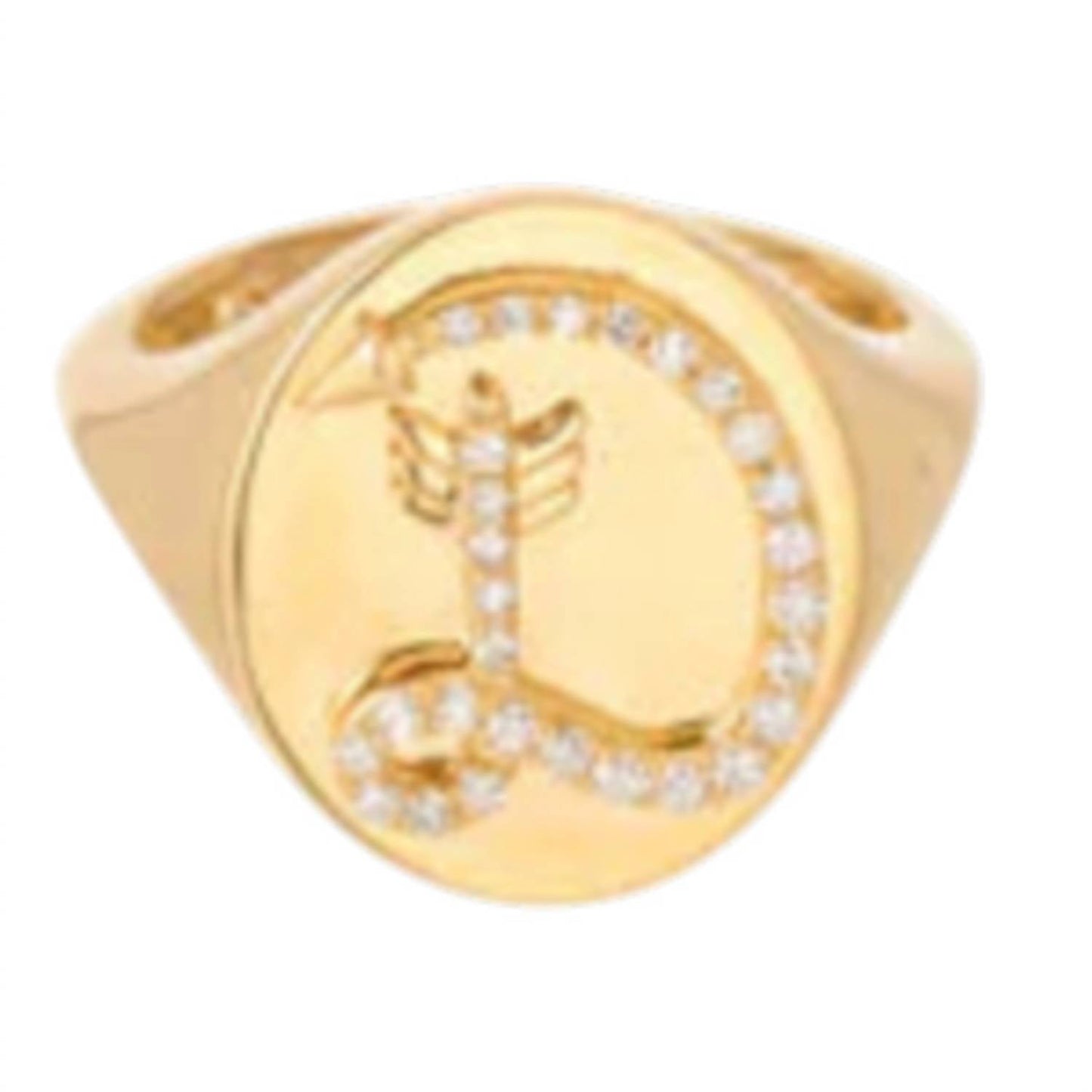 Adina Reyter - Women's Diamond Arrow Initial Signet Ring - D