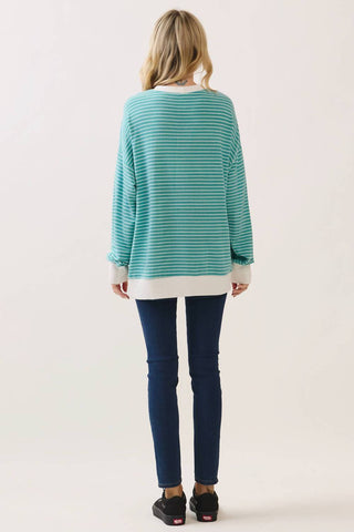 7Th Ray - Striped Drop Shoulder Pullover