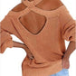 Esley Collection - Off shoulder long sleeves knit top
