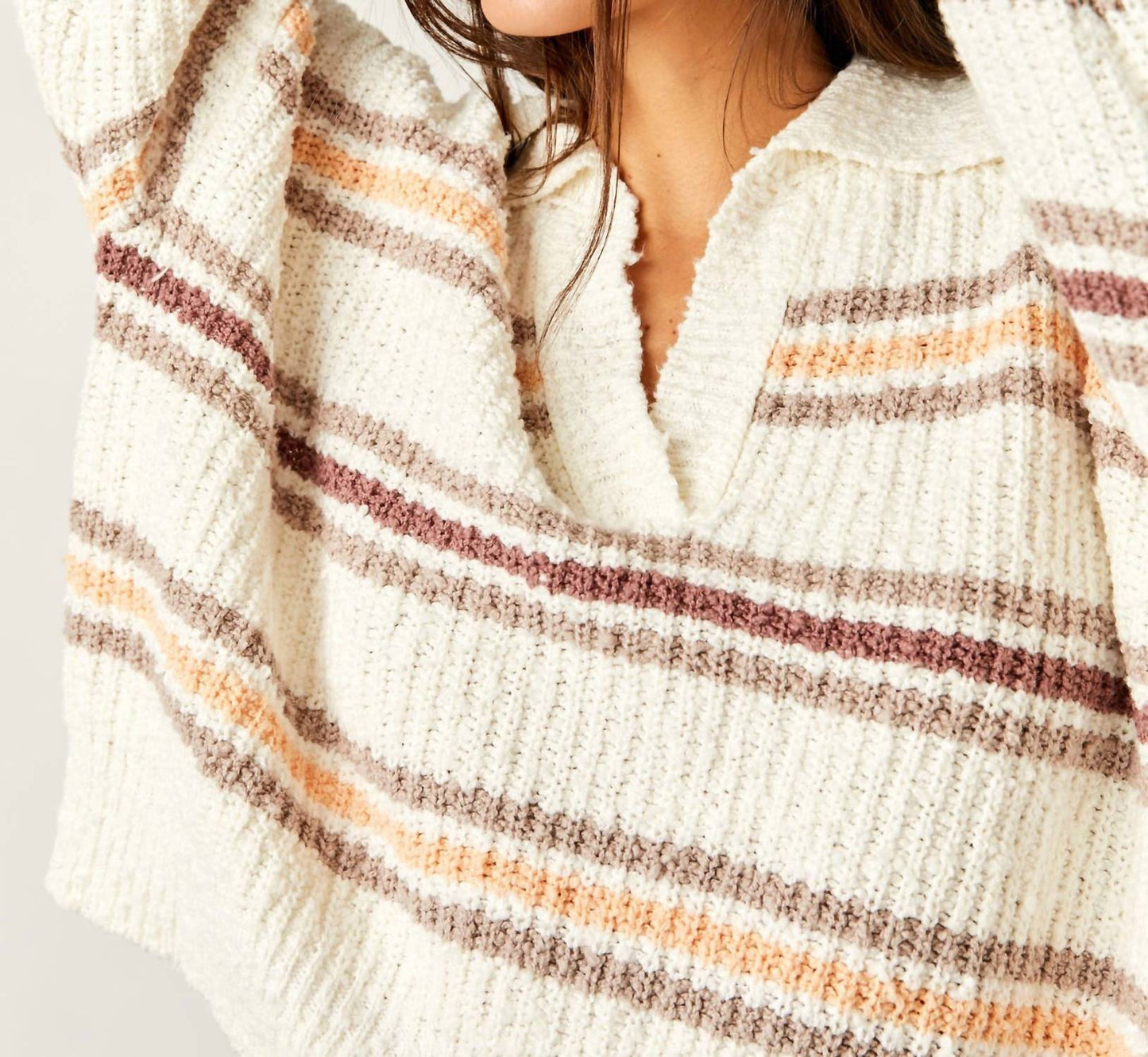 Free People - Kennedy Long Sleeve Collared Pullover Sweater