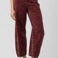 Blanknyc - Barrel Leg Leopard Pattern Pants