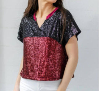 Mary Square - Diane Sequin Gameday Top