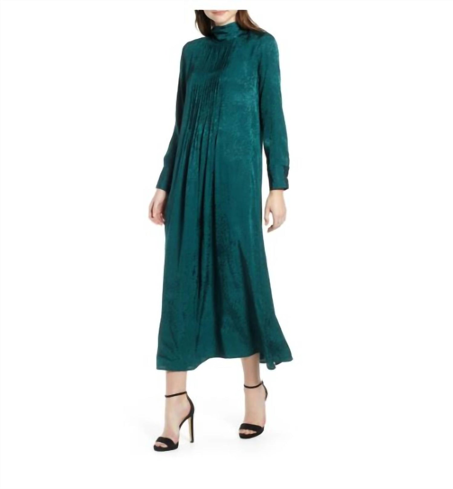 Topshop - Animal Print Jacquard Midi Dress