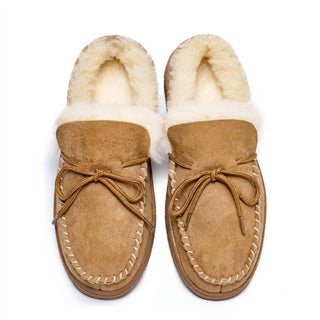 Spring Step Shoes - Women's Shearling And Suede Moccasin Slippers