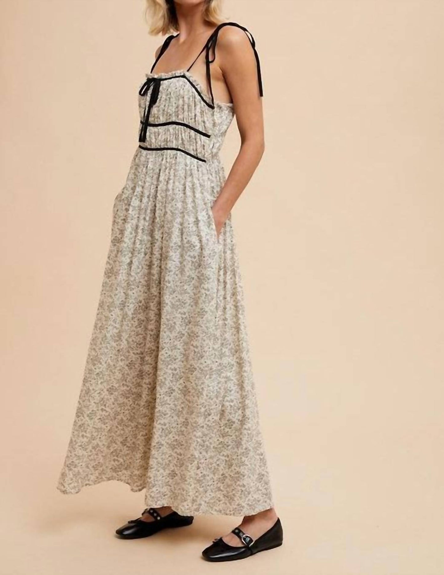 In-Loom - Vivian Contrast Trim Maxi Dress