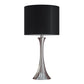 Lenuxe 24-Inch Contemporary Metal Table Lamp Set in Polished Nickel