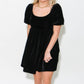 2.7 August Apparel - Velvet Scoop Neck Mini Dress