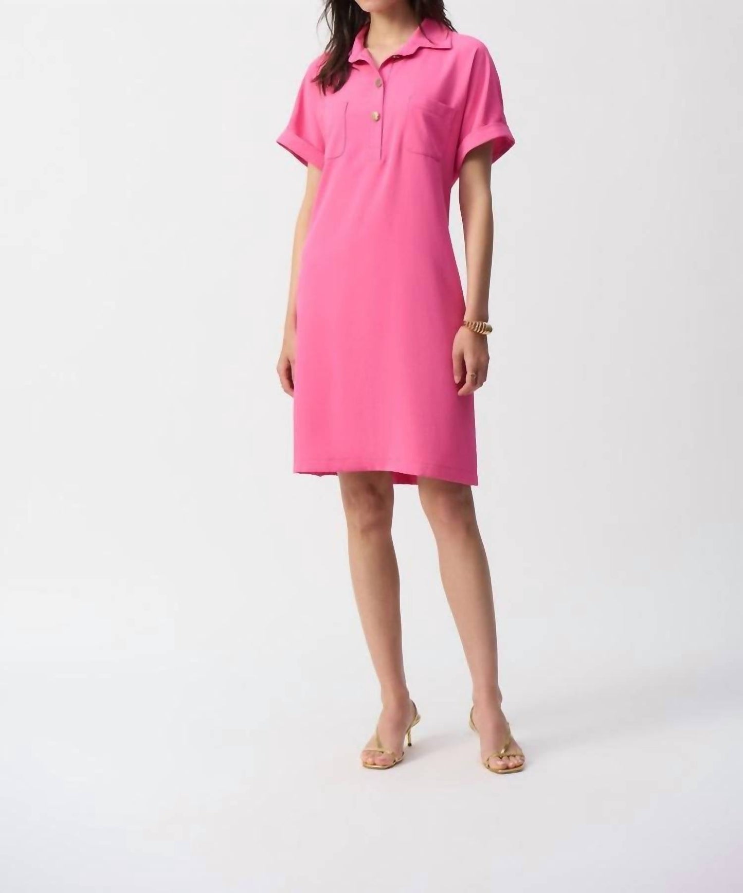 Joseph Ribkoff - Women's Textured Woven Straight Shirt Dress